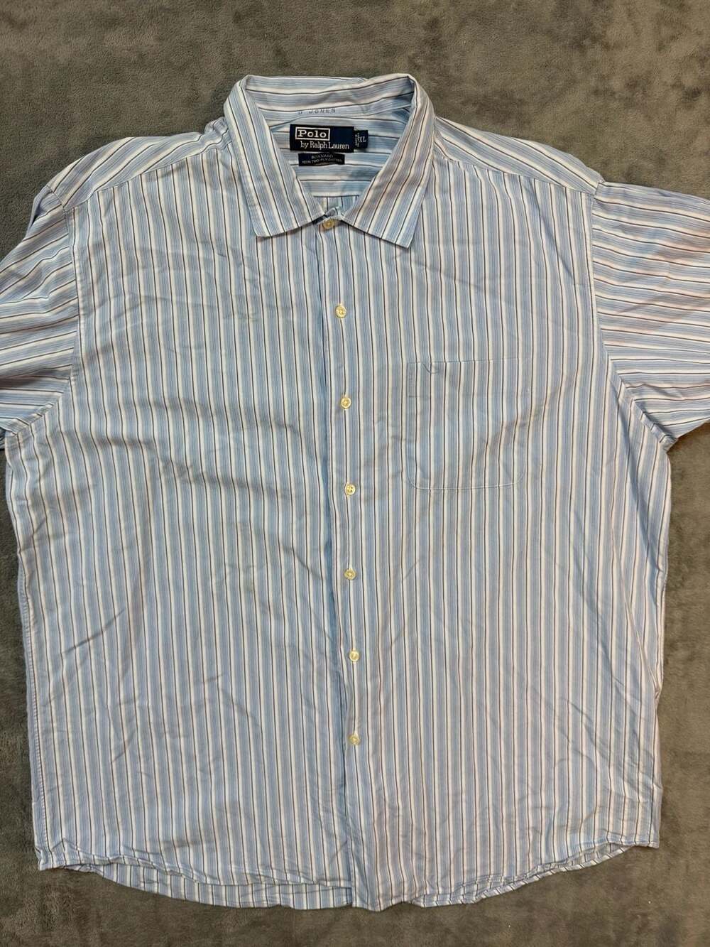 Polo Ralph Lauren Bonnard Blue Striped Button Up Shirt XL